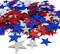 Glitter Star Stickers Patriotic Decoration Self Adhesive Star Shape Glitter Foam Sticker Kid's Arts Craft Supplies for 4th of July